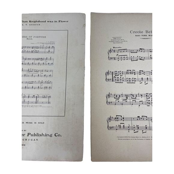 Creole Belles 1901 Sheet Music March Two Step J Bodewalt Lampe - Picture 4 of 10